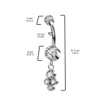 Piercing do pupíku - TITAN (duhový)