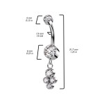 Piercing do pupíku - TITAN (růžový)