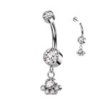 Piercing do pupíku - TITAN (čirý)