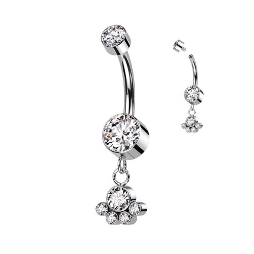 Piercing do pupíku - TITAN (čirý)