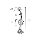 Piercing do pupíku - TITAN (čirý)