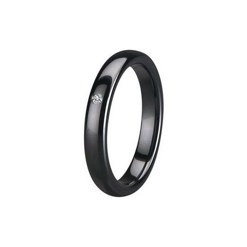 KM1010-4 Dámský keramický prsten černý, šíře 4 mm (57)