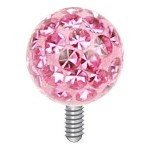 Microdermal - ozdobná část kulička se zirkony, 5 mm (modrá)