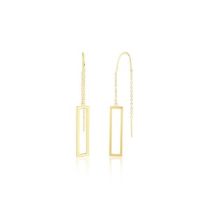 Stříbrné zlacené provlékací náušnice