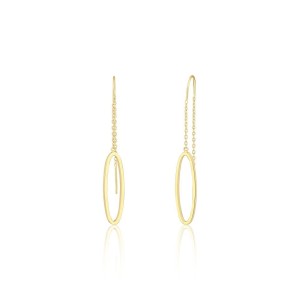 Stříbrné zlacené provlékací náušnice