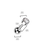Cartilage/tragus piercing do ucha TITAN (vitrail medium)