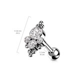 Cartilage/tragus piercing do ucha TITAN (vitrail medium)