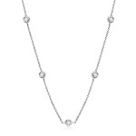 Stříbrný náhrdelník s moissanity [0]