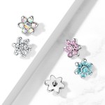 Microdermal - ozdobná část kytička růžová