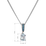 Stříbrný náhrdelník luxusní s pravými kameny modrý 12082.3 london nano, sky topaz [1]