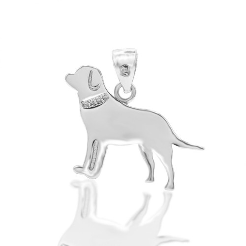 Stříbrný přívěsek pes Labrador