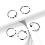 Piercing - kruh titan s kuličkou (0,8 x 10 mm, kulička 2 mm)