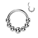 Zlacený segment kruh - helix / cartilage / tragus / septum piercing TITAN (1,2 x 10 mm)