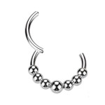 Zlacený segment kruh - helix / cartilage / tragus / septum piercing TITAN (1,2 x 10 mm)