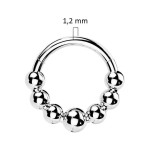 Zlacený segment kruh - helix / cartilage / tragus / septum piercing TITAN (1,2 x 10 mm)