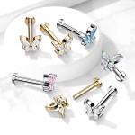 Labreta /  helix / tragus piercing -  motýlek růžový (1,2 x 8 mm) [2]