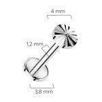 Piercing do brady - labreta TITAN (1,2 x 6 mm)
