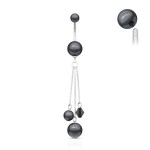 Piercing do pupíku perličky růžové