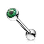 Piercing do jazyku - oko červené