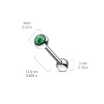 Piercing do jazyku - oko červené