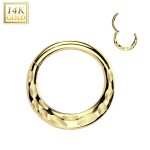 Zlatý piercing - segment kruh, Au 585/1000 (1,2 x 8 mm) [3]