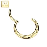 Zlatý piercing - segment kruh, Au 585/1000 (1,2 x 8 mm) [4]