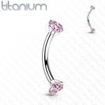 Piercing do obočí TITAN (tyrkysová)