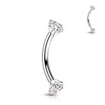 Piercing do obočí TITAN (tyrkysová)