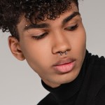 Piercing do obočí TITAN (tyrkysová)