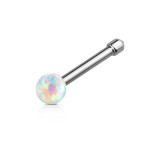 Piercing do nosu s opálem (modrá)
