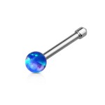 Piercing do nosu s opálem (zelená)
