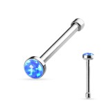 Piercing do nosu - opál (modrá)