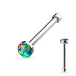 Piercing do nosu - opál (modrá)