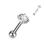 Cartilage piercing TITAN (1,2 x 6 mm, kamínek 3 mm)