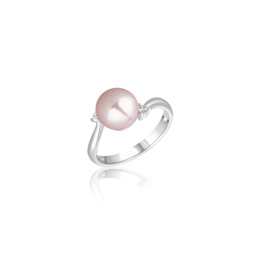 Stříbrný prsten s perlou vel. 56