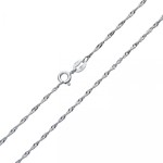 Tenký stříbrný řetízek lambada - kroucený, délka 40 cm