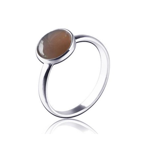 Stříbrný prsten Grey Agate (59)