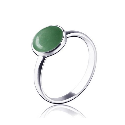 Stříbrný prsten zelený Avanturín (49)