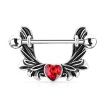 Piercing do bradavky s ozdobou (duhová)