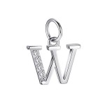 Stříbrný přívěsek - iniciála písmeno W [0]