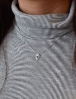 Stříbrný náhrdelník se zirkonem bílý trojúhelník 12007.1 [1]