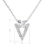 Stříbrný náhrdelník se zirkonem bílý trojúhelník 12007.1 [2]