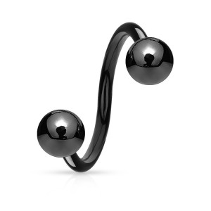Piercing spirála černá
