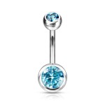 Piercing do pupíku - banánek TITAN (tyrkysová)
