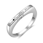 Ocelový prsten s možností rytiny, vel. 55