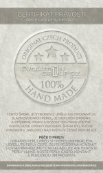 Stříbrné náušnice visací s bílou říční perlou 21070.1