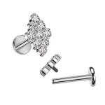 Piercing do brady - labreta TITAN (duhová)