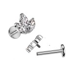 Piercing do brady - labreta TITAN (fialová)