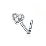 Piercing do nosu srdíčko (červená)