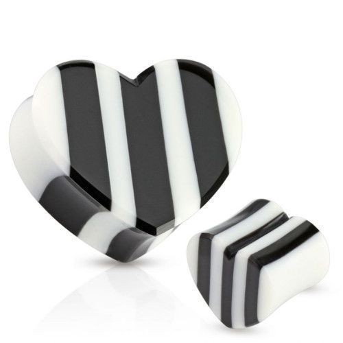 Plug srdce z rohoviny a kosti (19 mm)